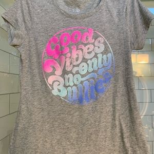 Girls Justice Grey Graphic T